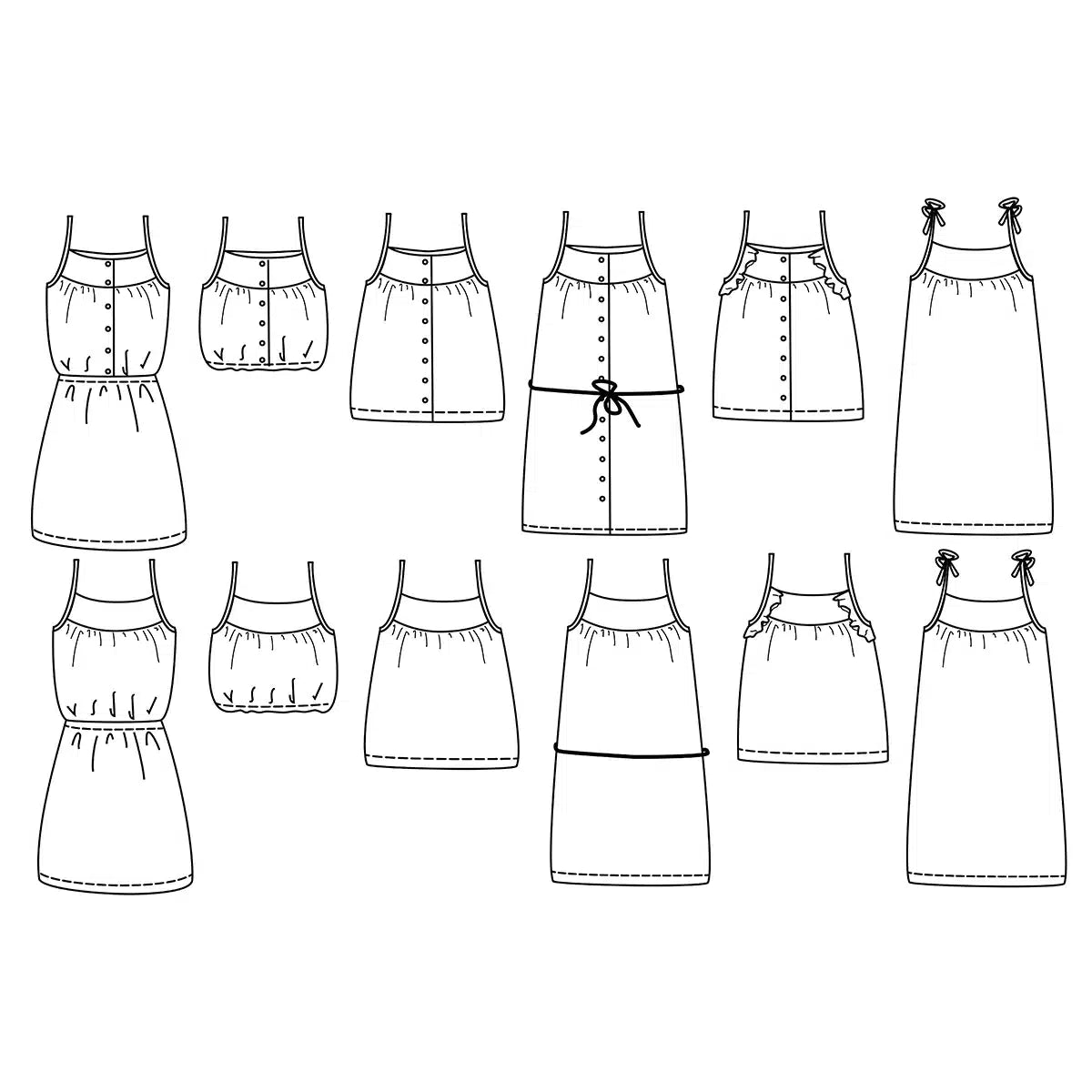 Ikatee - Zanzibar top &amp; jurk dames (papieren patroon)