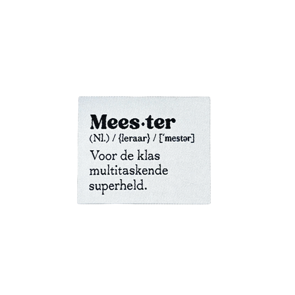 Loop&amp;Label - Meester superheld - XXL label
