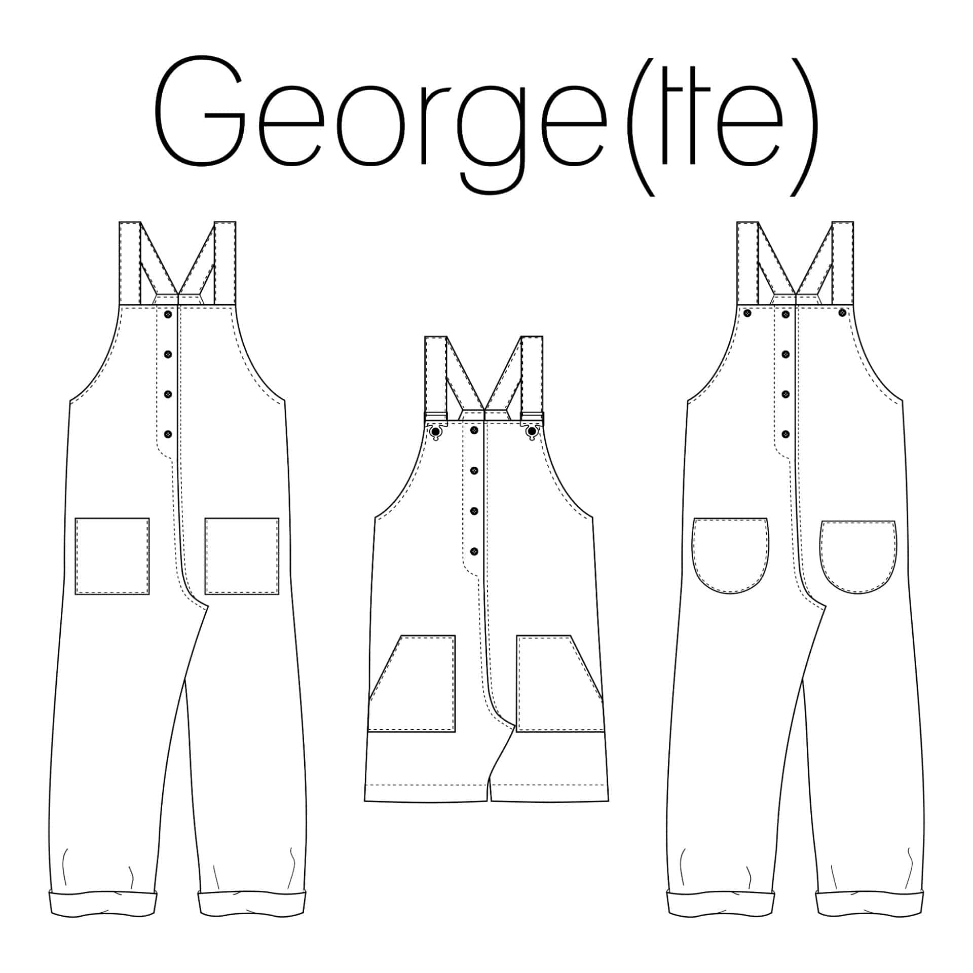 Iris May - George(tte) salopette kids (geprint met digitale handleiding)