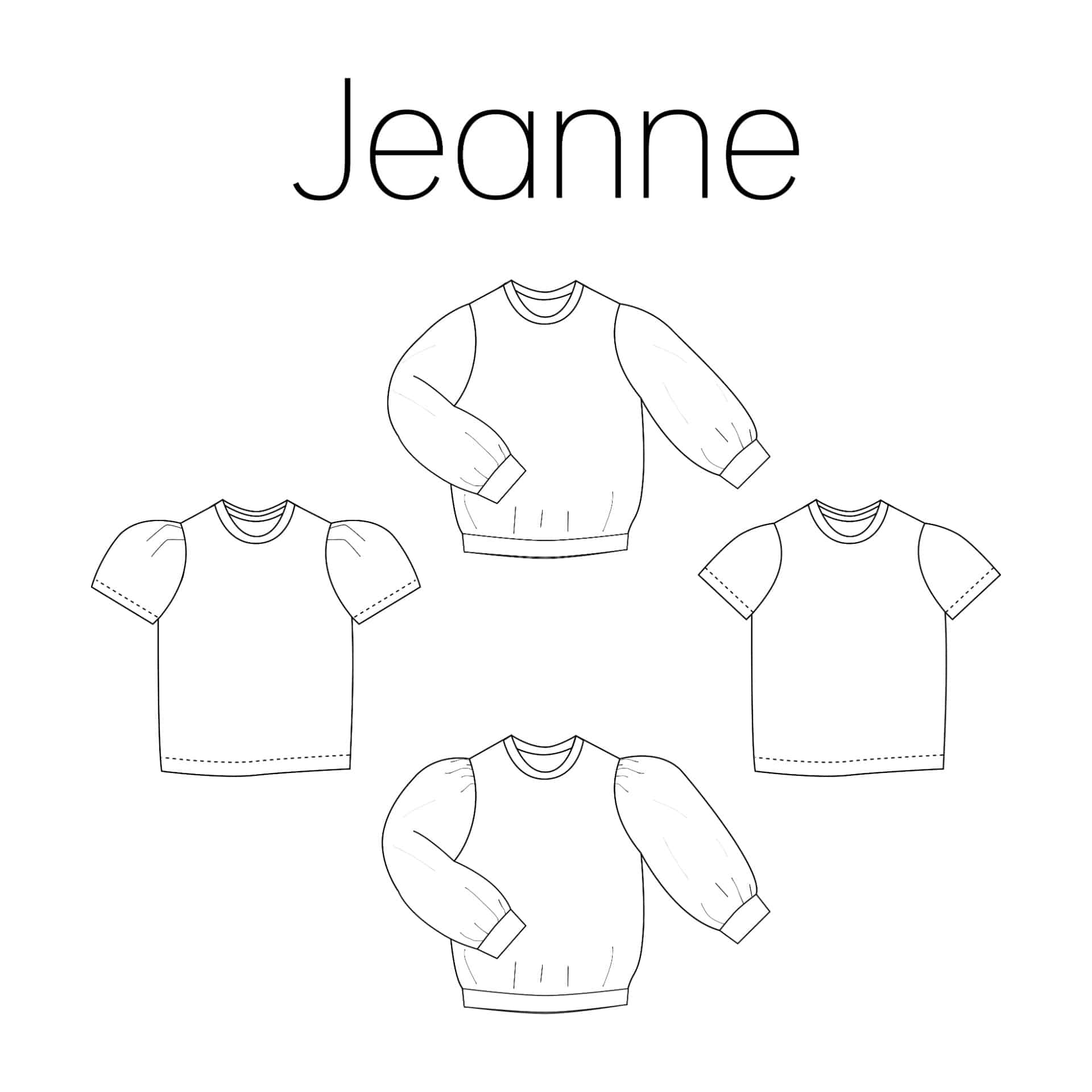 Iris May - Jeanne shirt/trui kids (geprint met digitale handleiding)