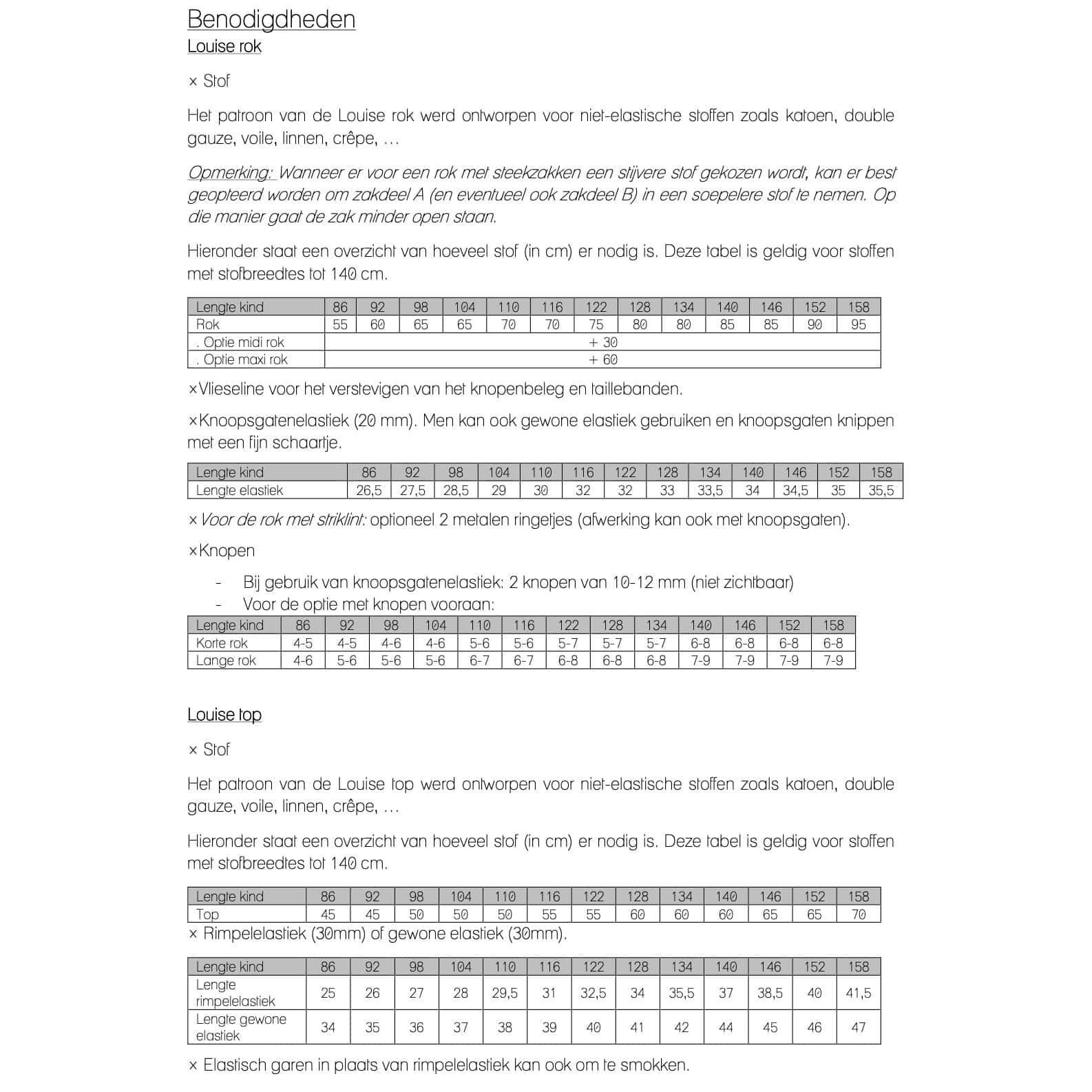 Iris May - Louise top en rok (geprint met digitale handleiding)