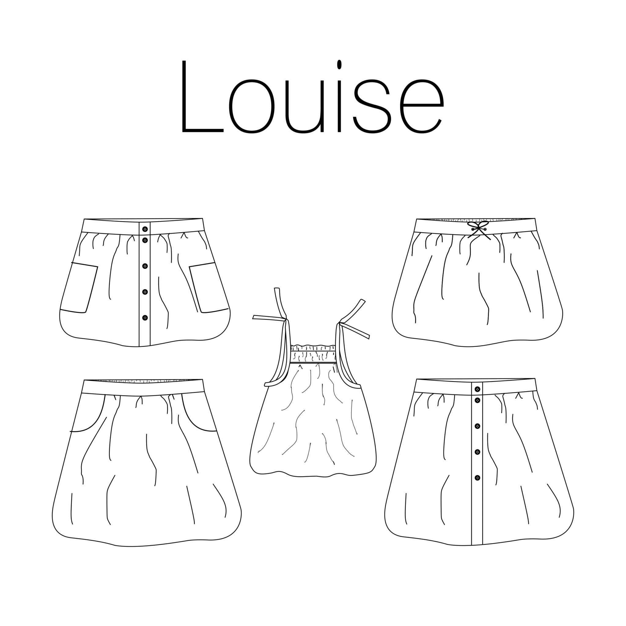 Iris May - Louise top en rok (geprint met digitale handleiding)