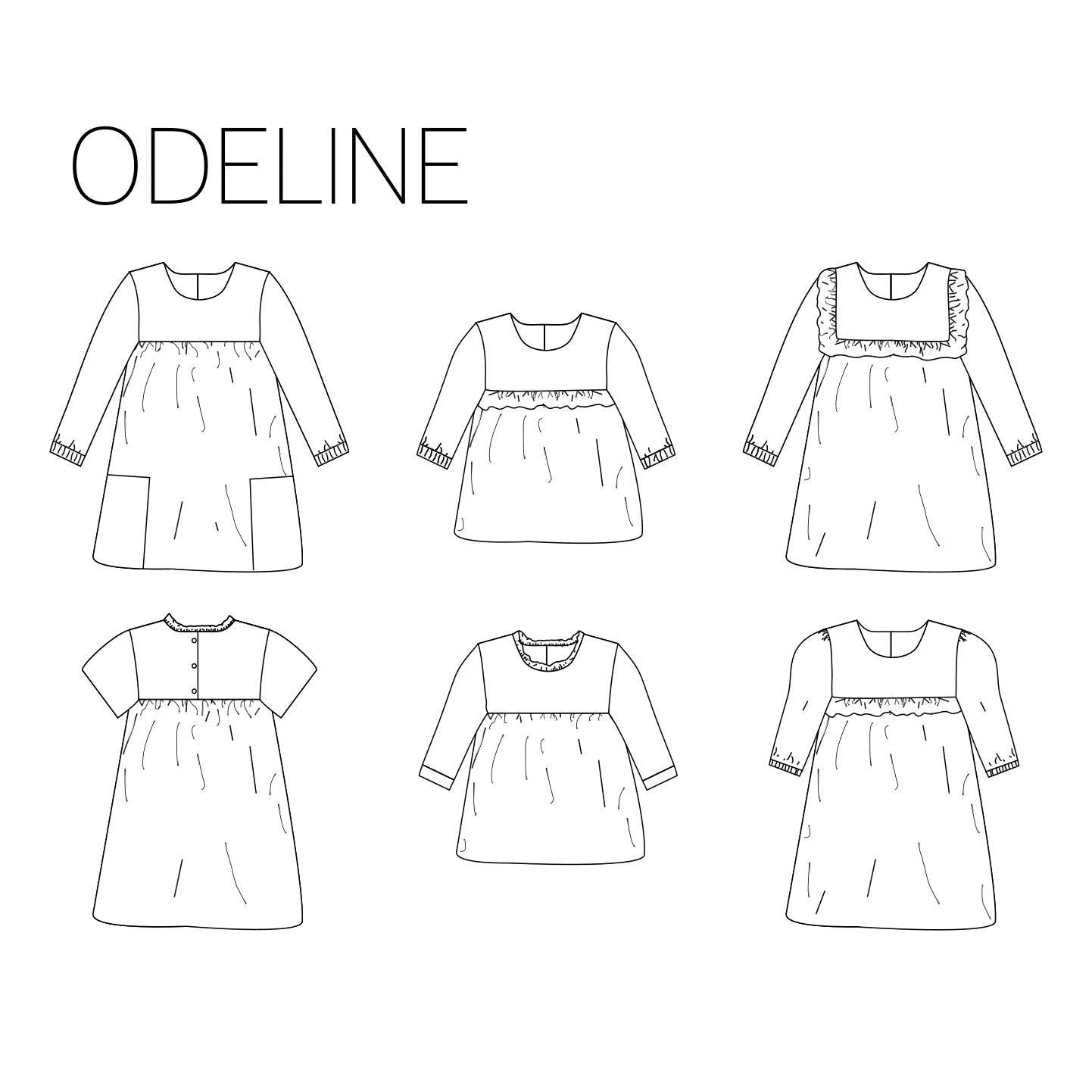 Iris May - Odeline blouse/jurk kids (geprint met digitale handleiding)
