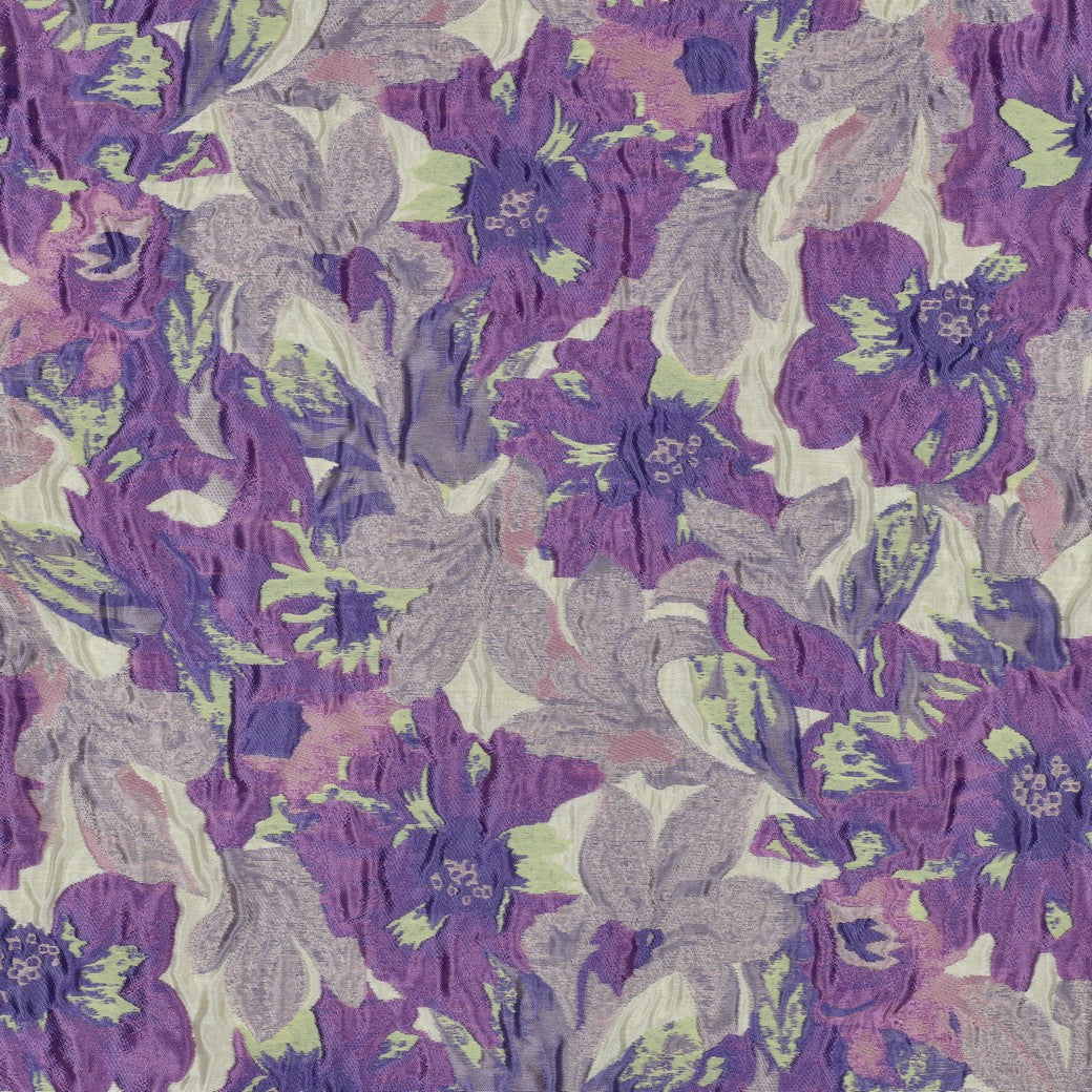 Jacquard bloemen lila