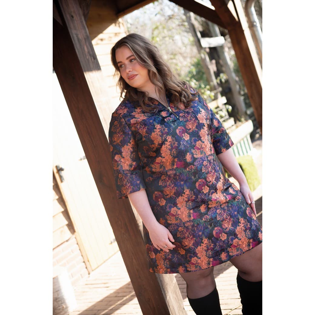 Jacquard bloemen multicolor
