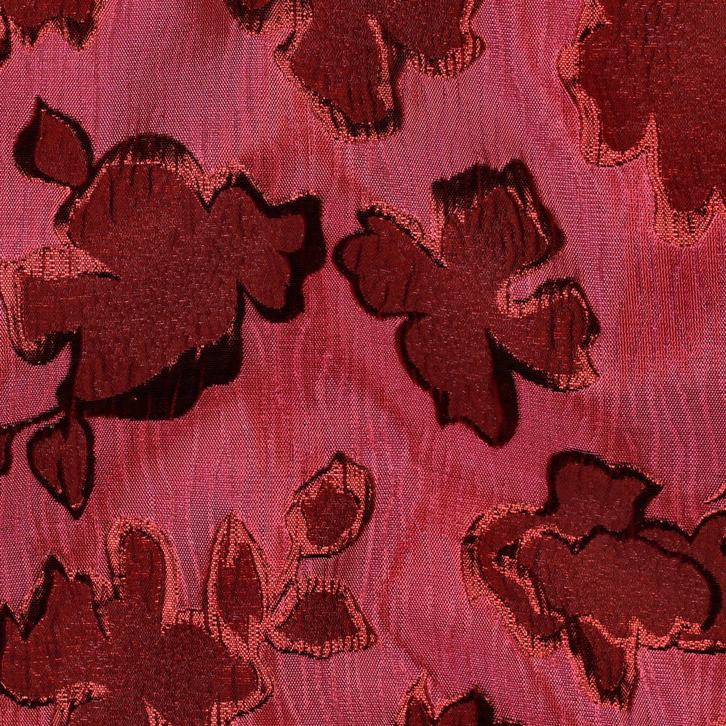 Jacquard bloemen rood