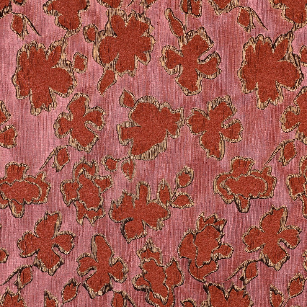 Jacquard bloemen roze
