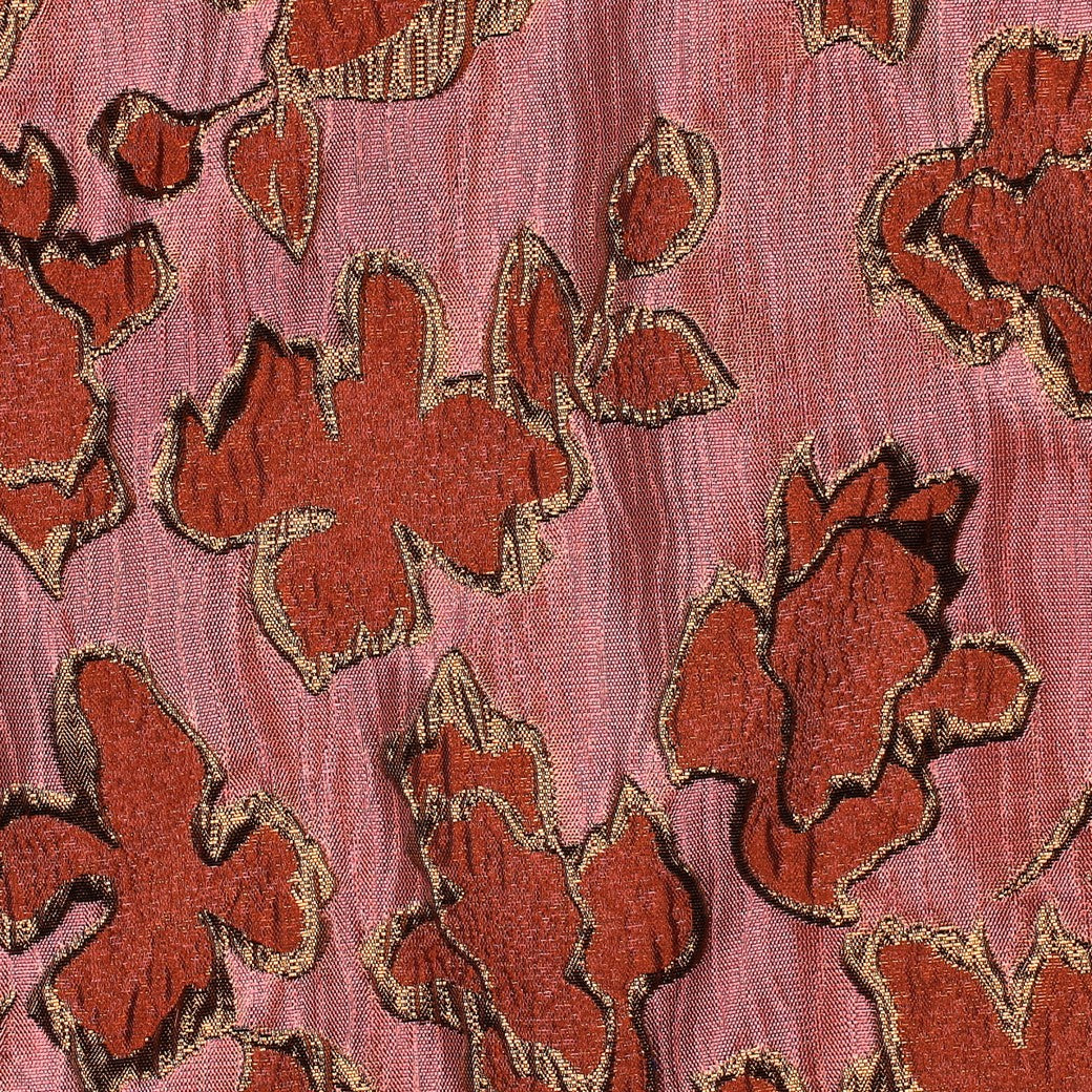 Jacquard bloemen roze
