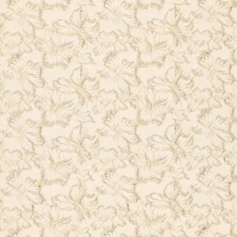 Jacquard camomile bloemen beige/goud