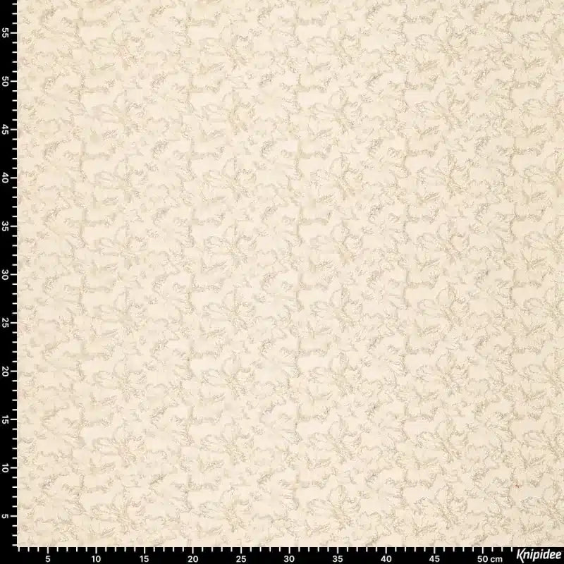 Jacquard camomile bloemen beige/goud