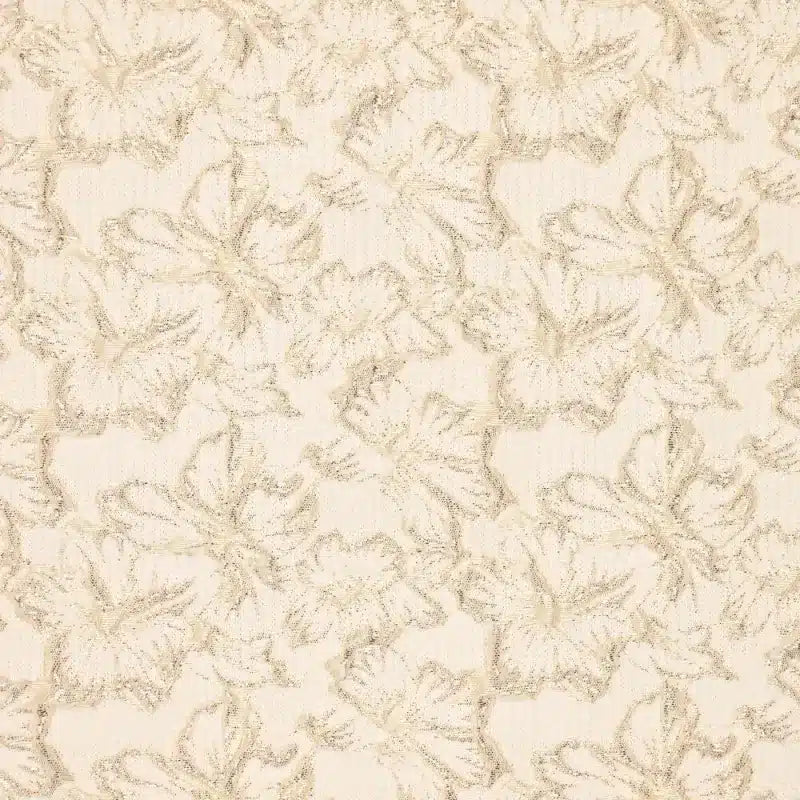 Jacquard camomile bloemen beige/goud