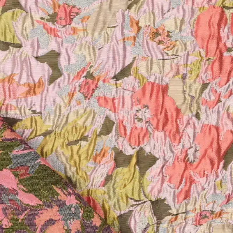 Jacquard gekleurde bloemen
