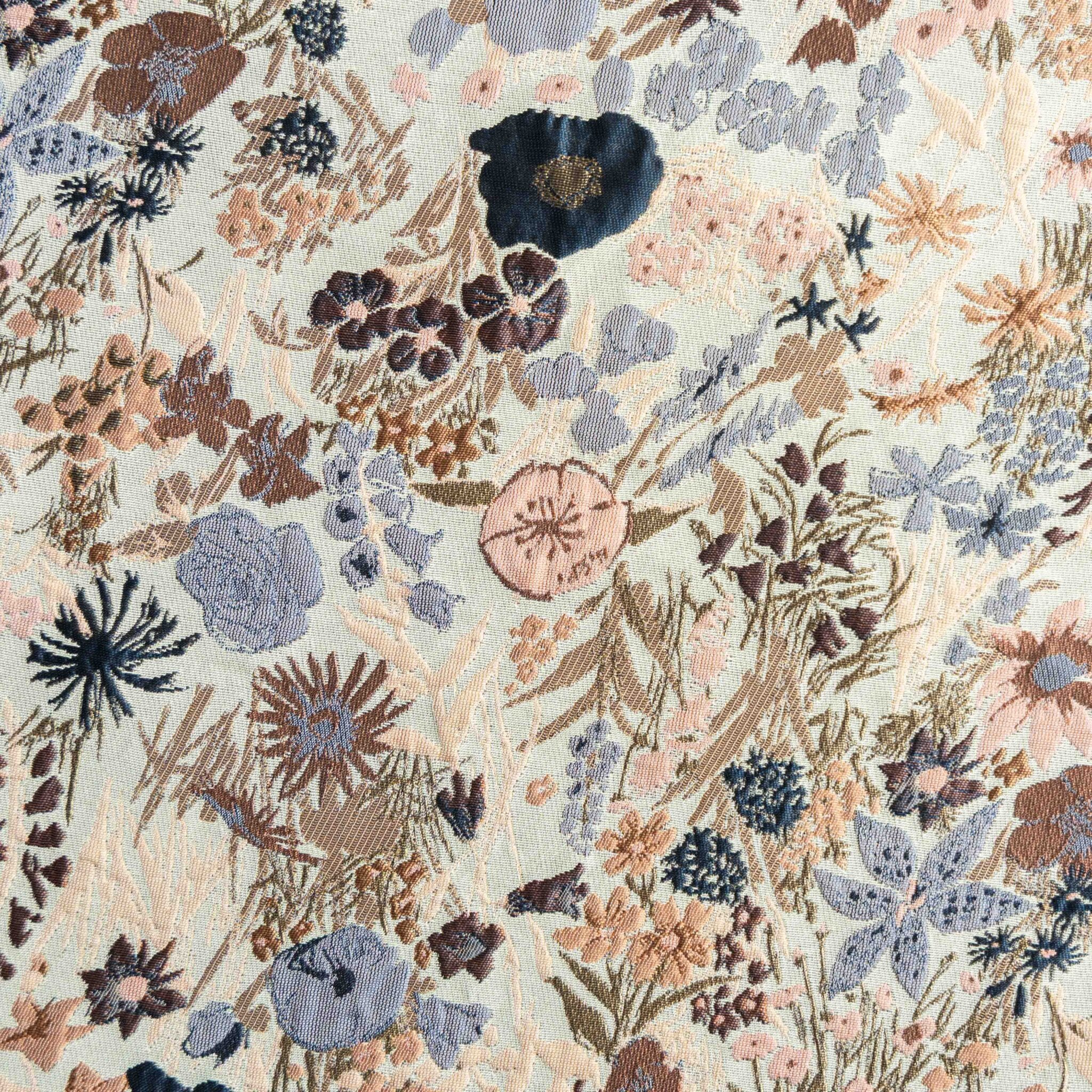 Jacquard stella bloemen beige