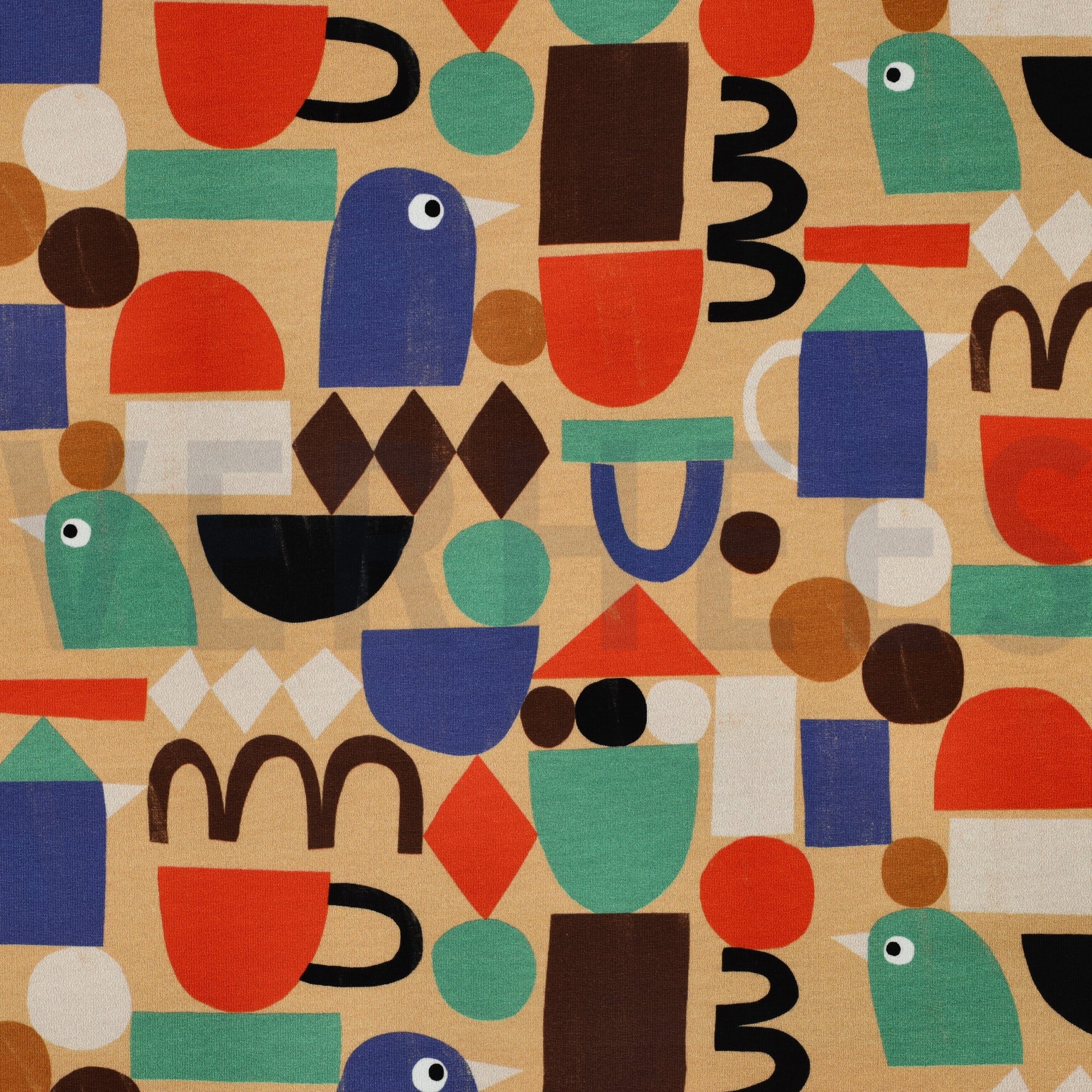Jennifer Bouron - French terry digitaal abstract camel