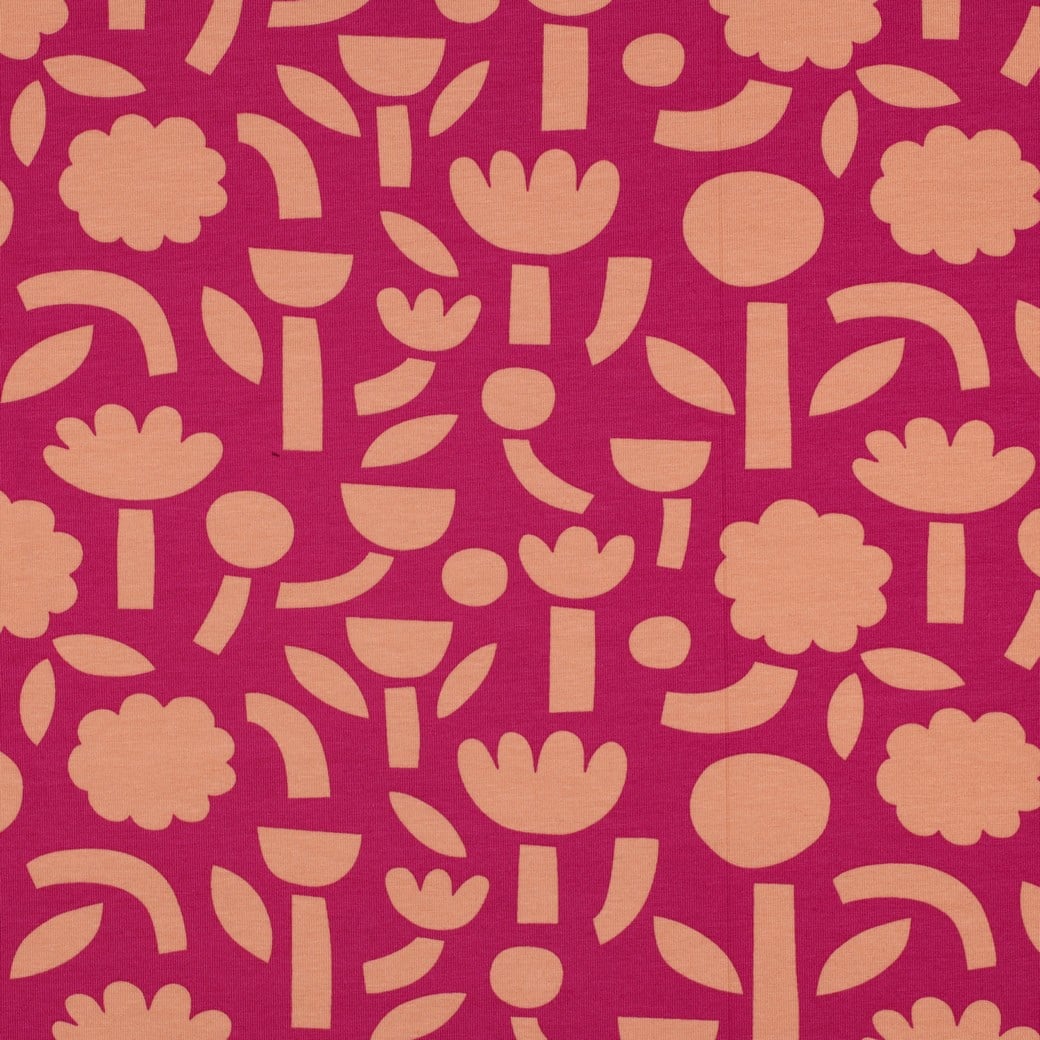 Jennifer Bouron - Jersey organic bloemen fuchsia