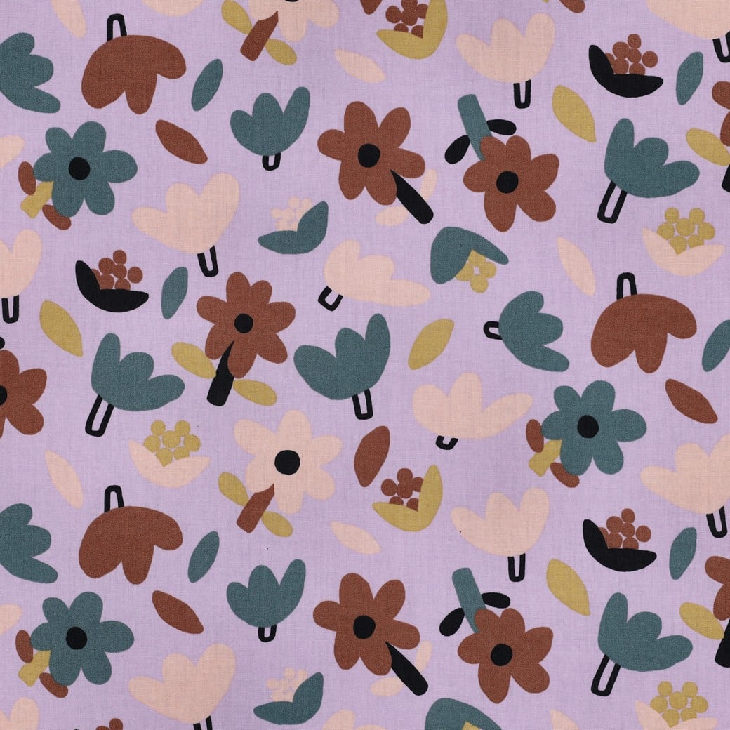 Jennifer Bouron - Poplin organic bloemen lavendel