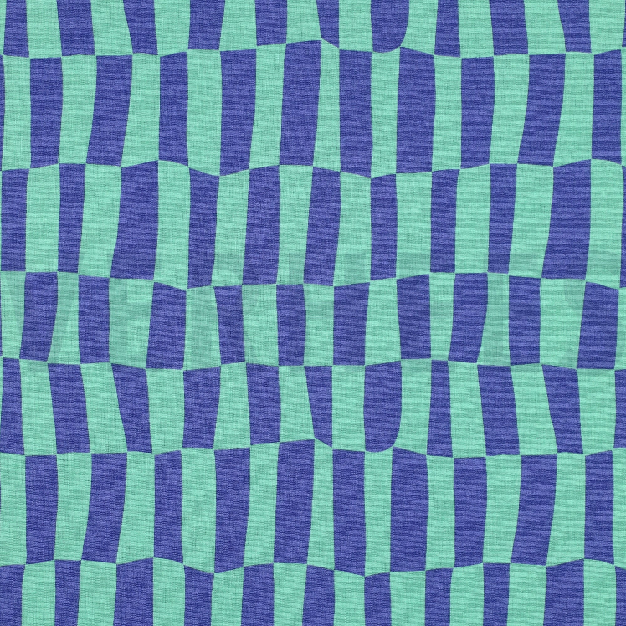 Jennifer Bouron - Poplin organic checks groen/blauw