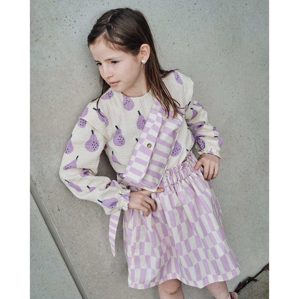 Jennifer Bouron - Poplin organic checks naturel/lavendel