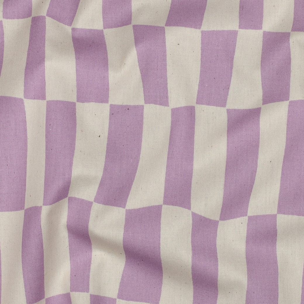Jennifer Bouron - Poplin organic checks naturel/lavendel