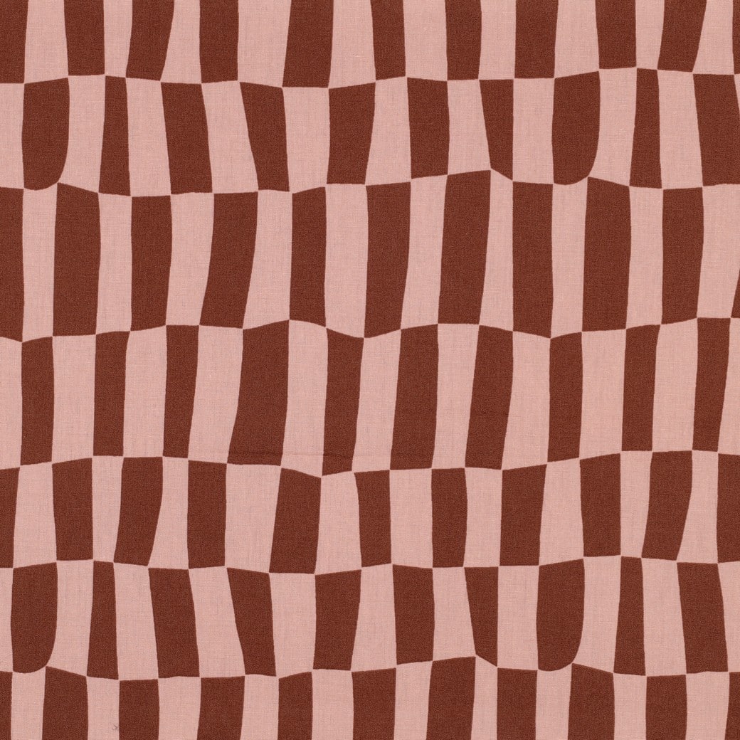 Jennifer Bouron - Poplin organic checks roze/bruin