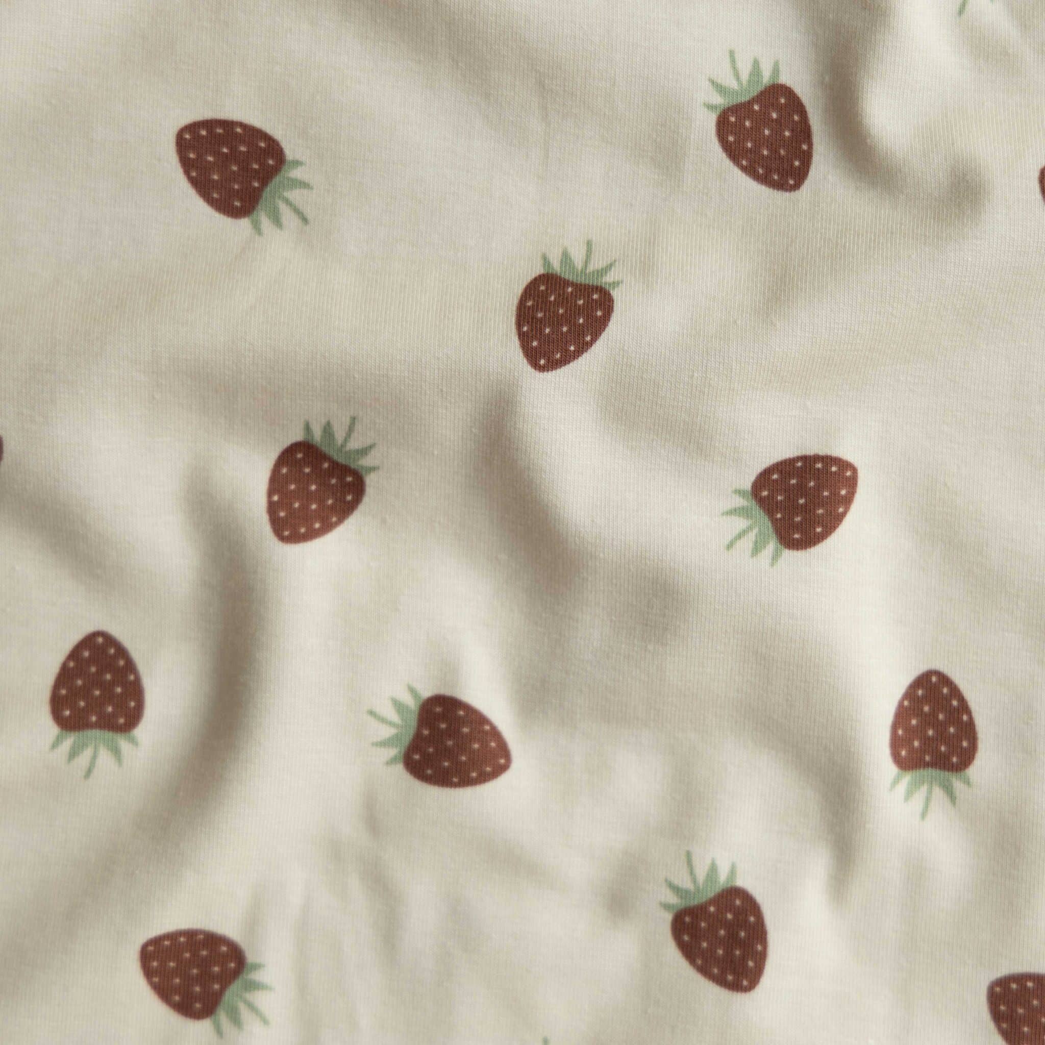 Jersey aardbeien warm crème
