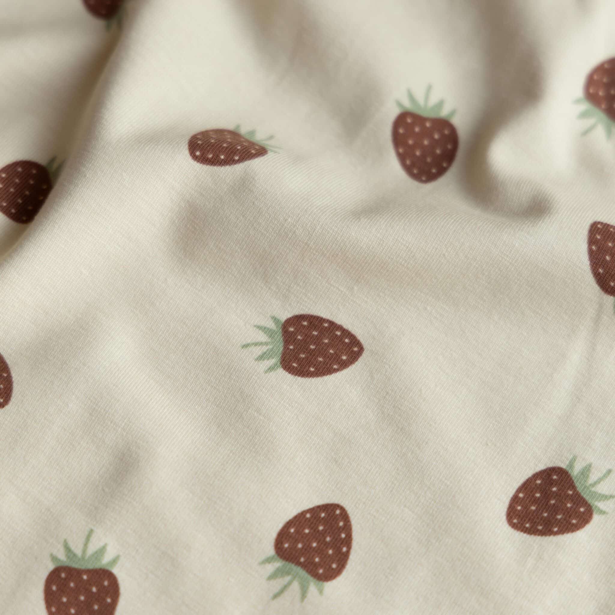 Jersey aardbeien warm crème