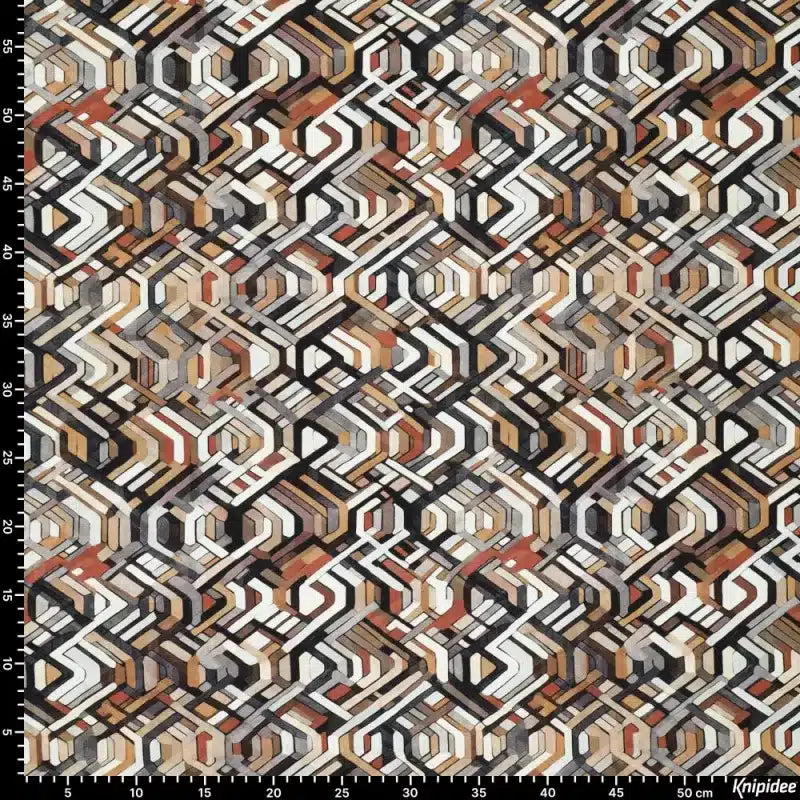 Jersey digitaal grafisch multicolor