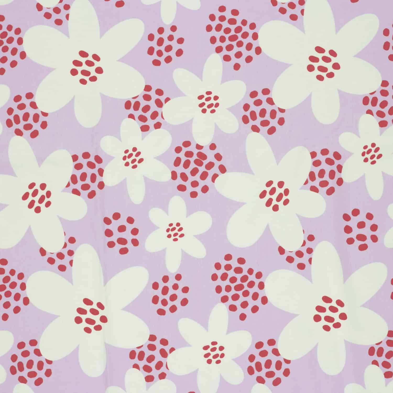 Jersey grote bloemen offwhite/lila