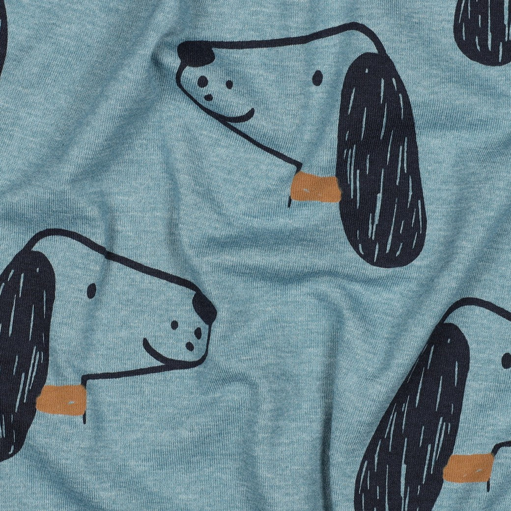 Jersey melange honden blauw