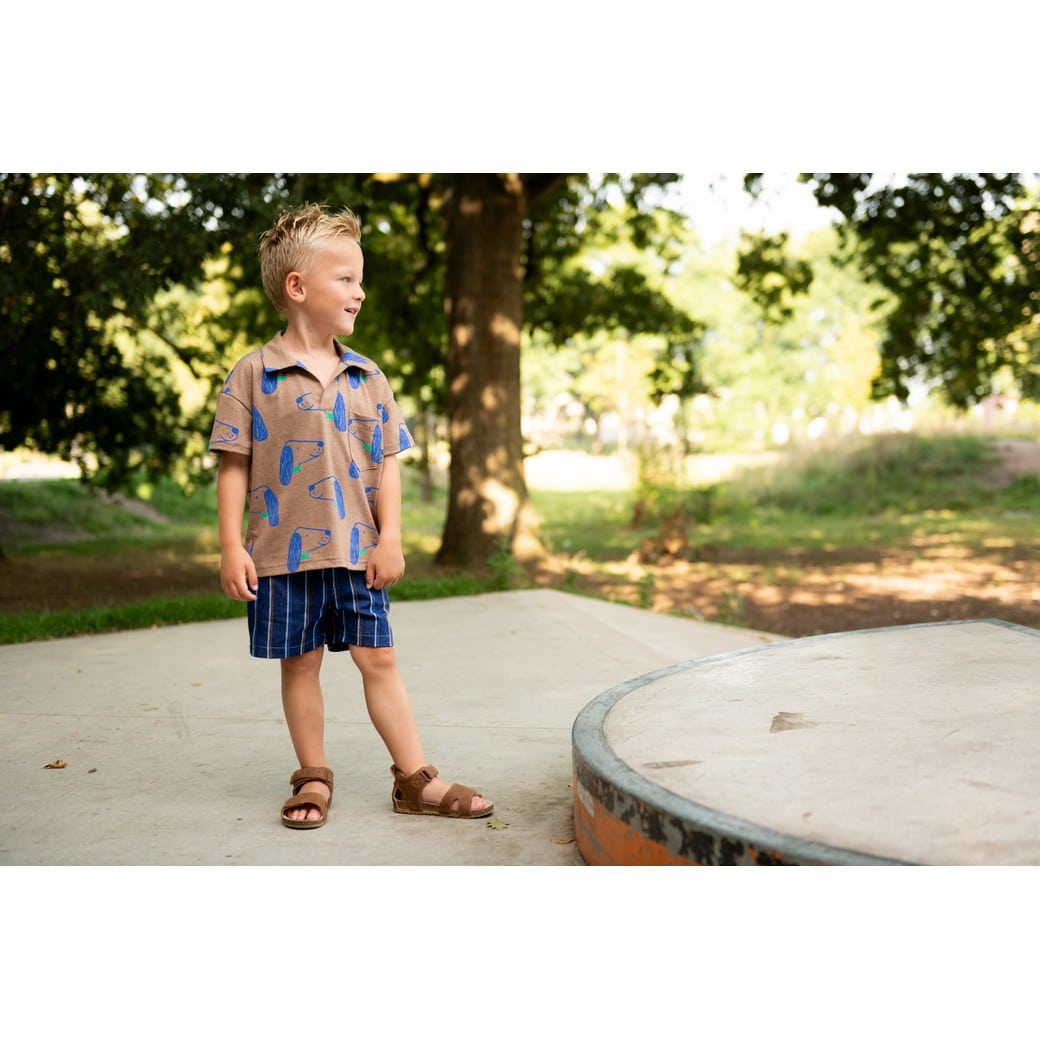 Jersey melange honden blauw