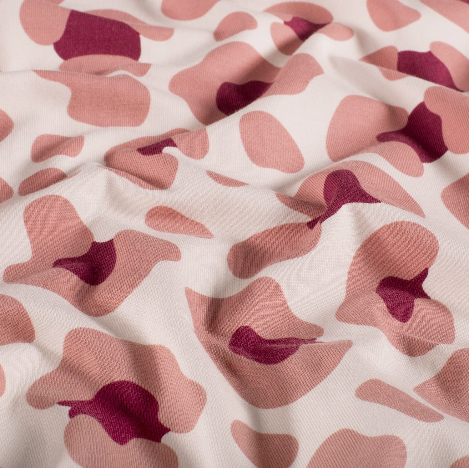 Jersey panterprint roze/offwhite