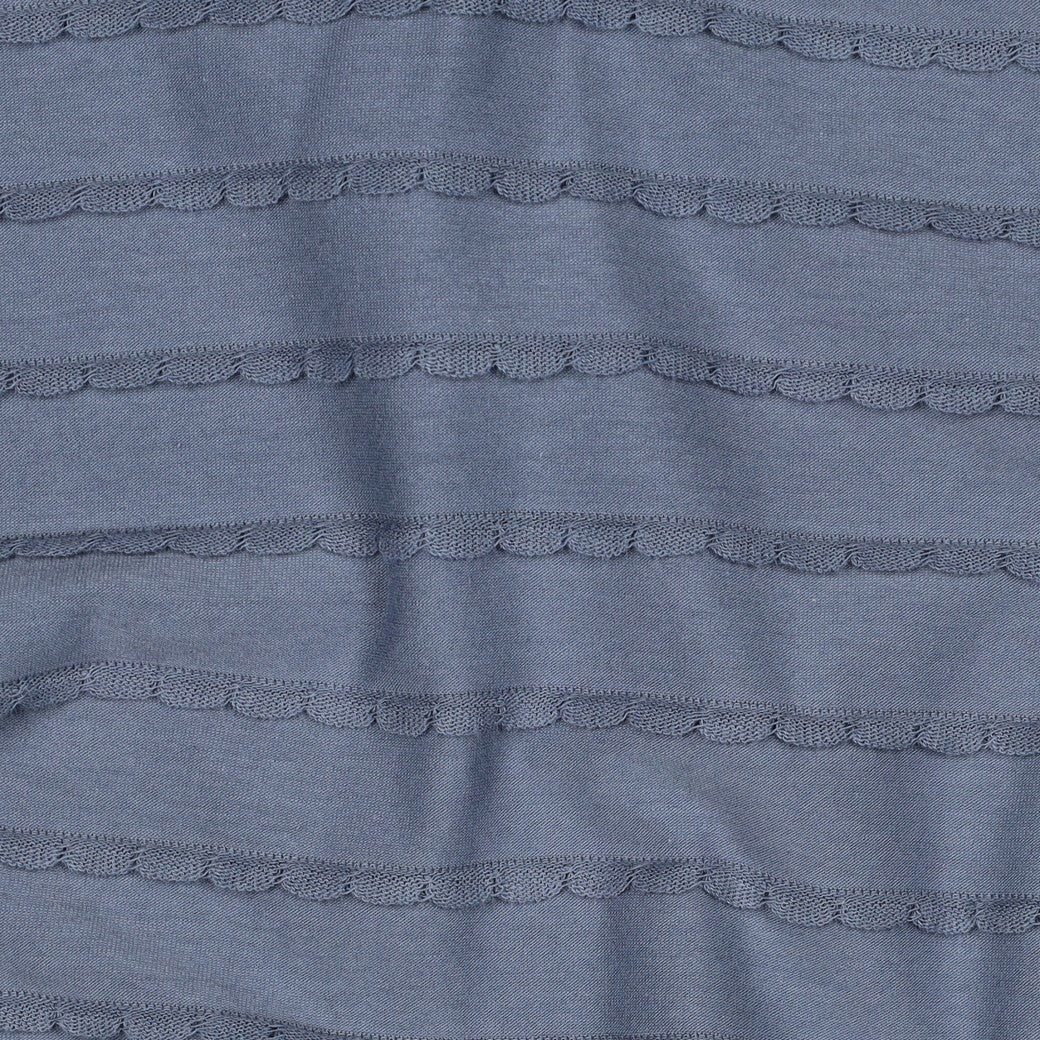 Jersey ruffles jeansblauw