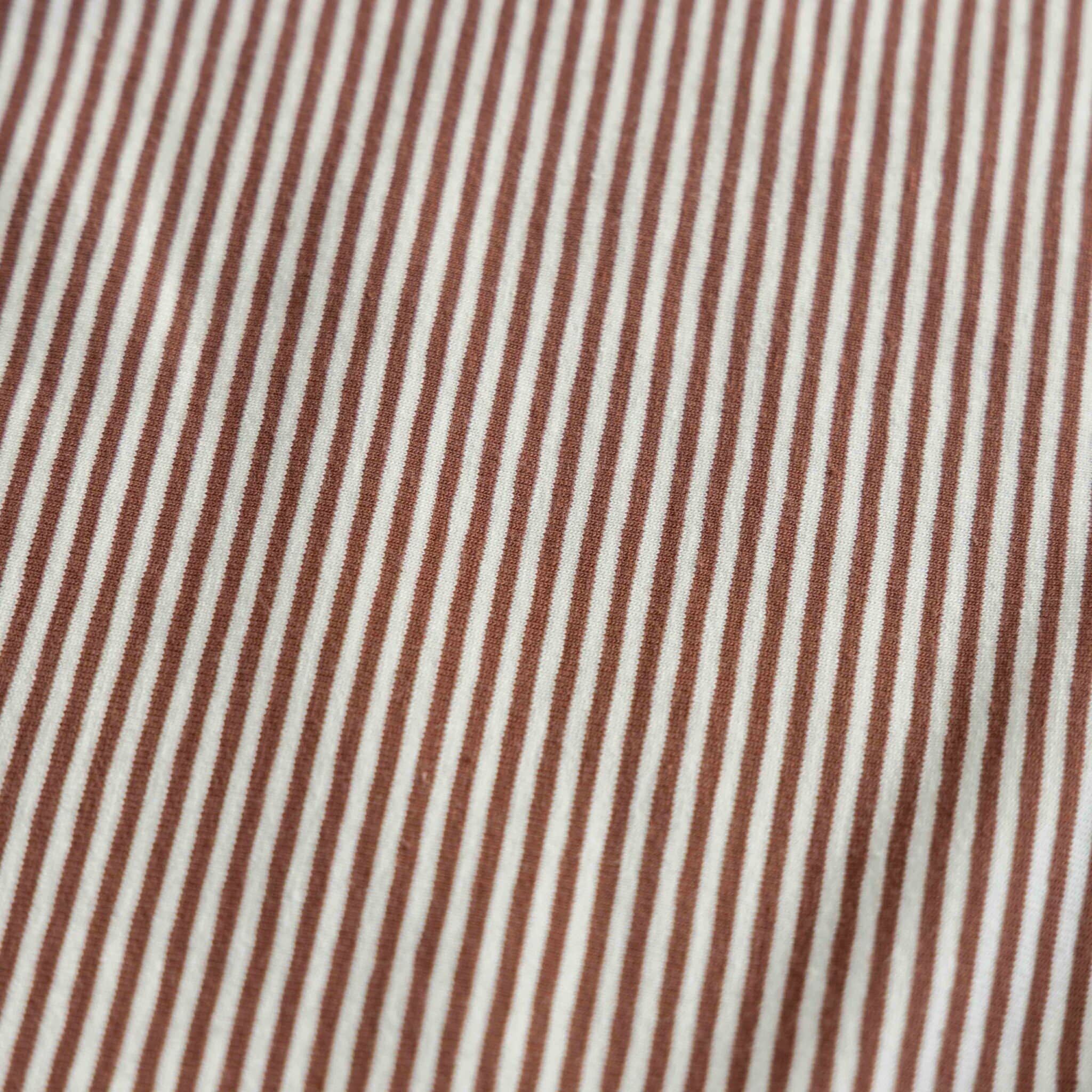 Jersey yarn dyed strepen roest/offwhite