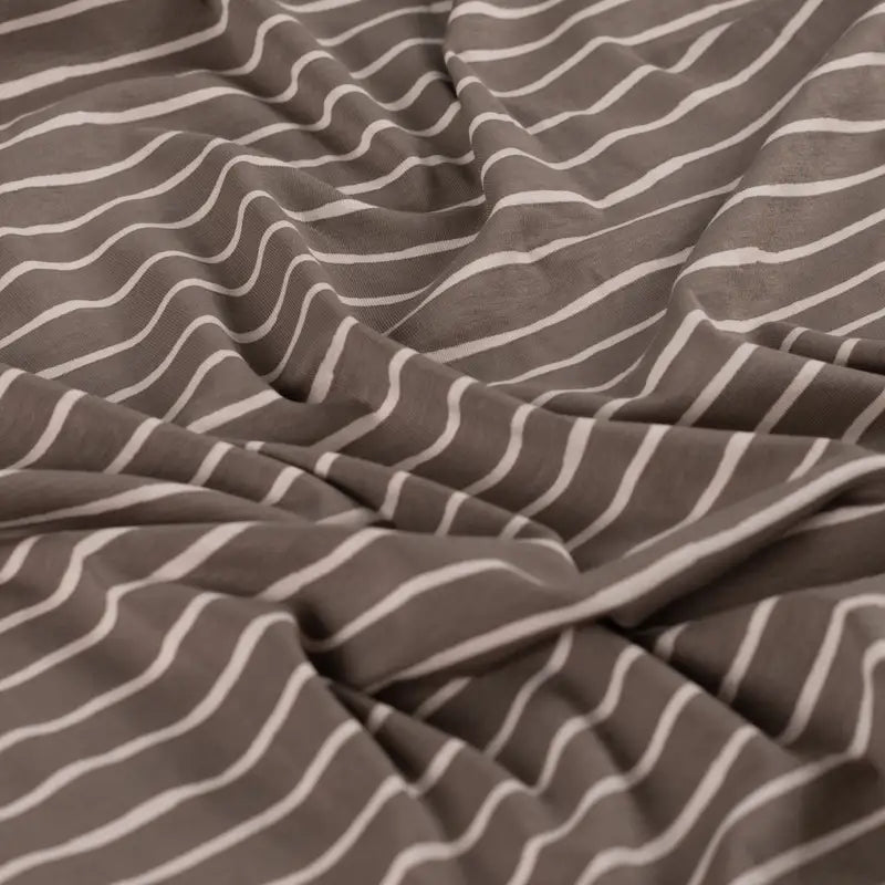 Jersey strepen taupe