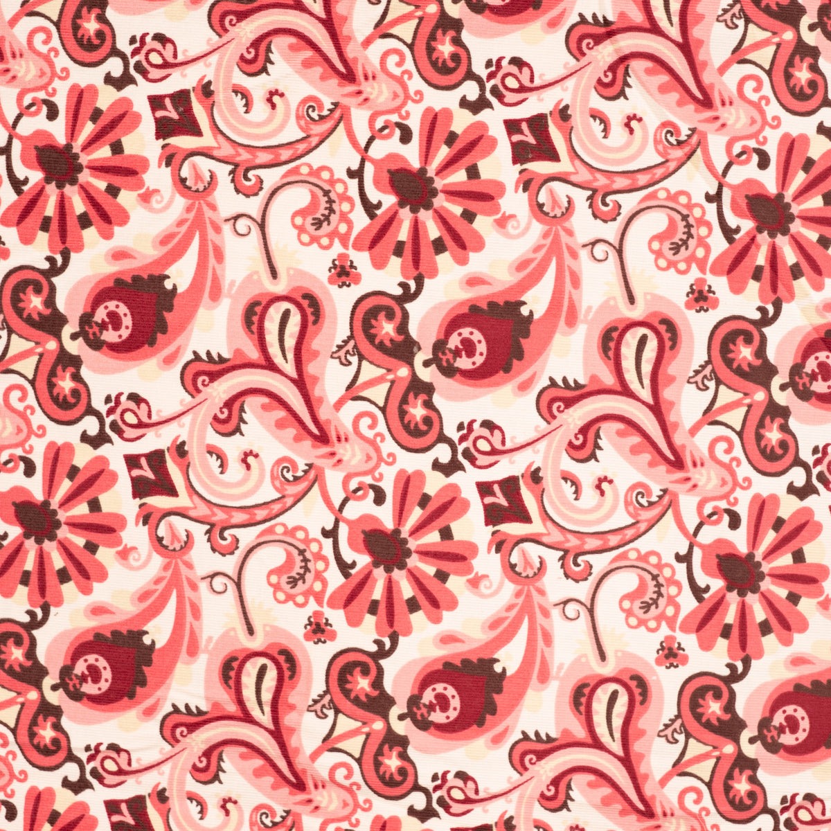 Babycord paisley beige/roze