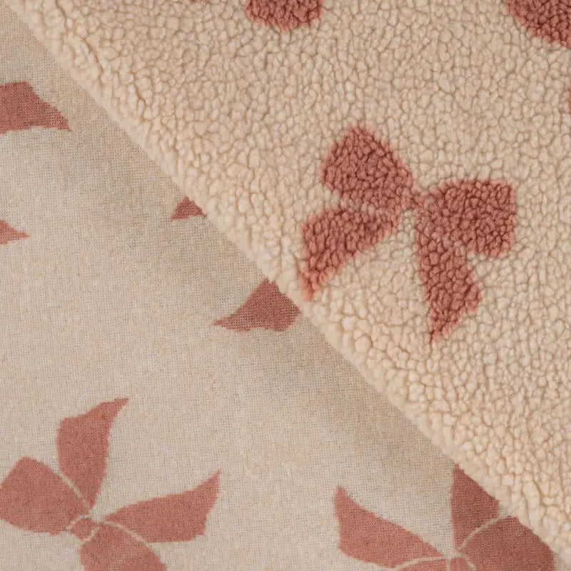 Teddy roze strikken beige