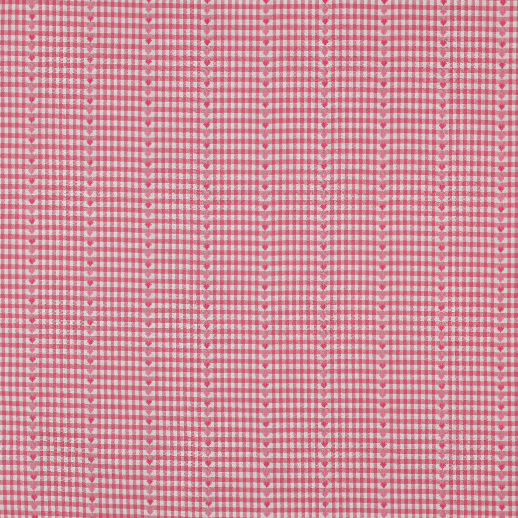 Katoen jacquard harten roze