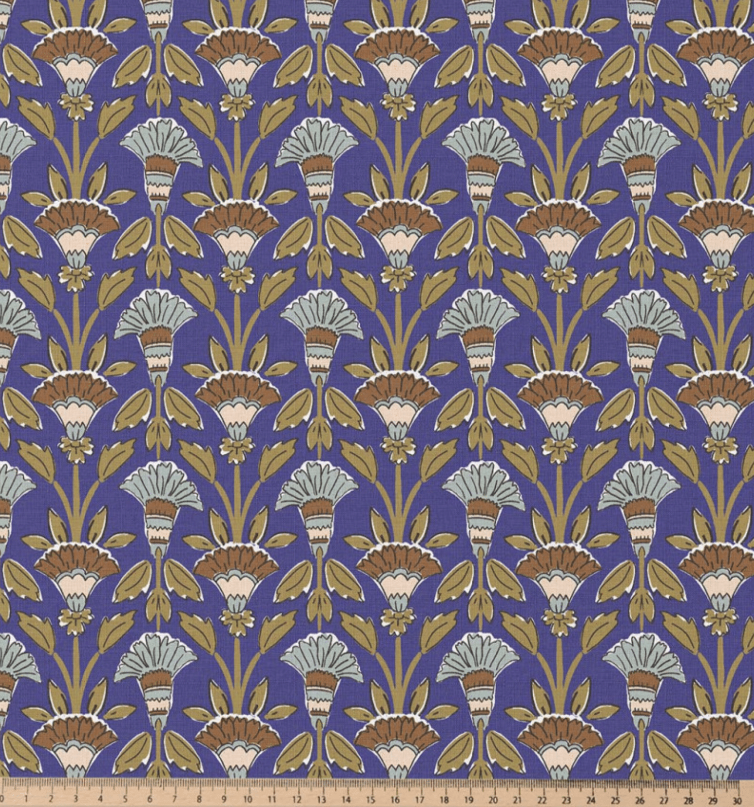Katoen kantha blauw