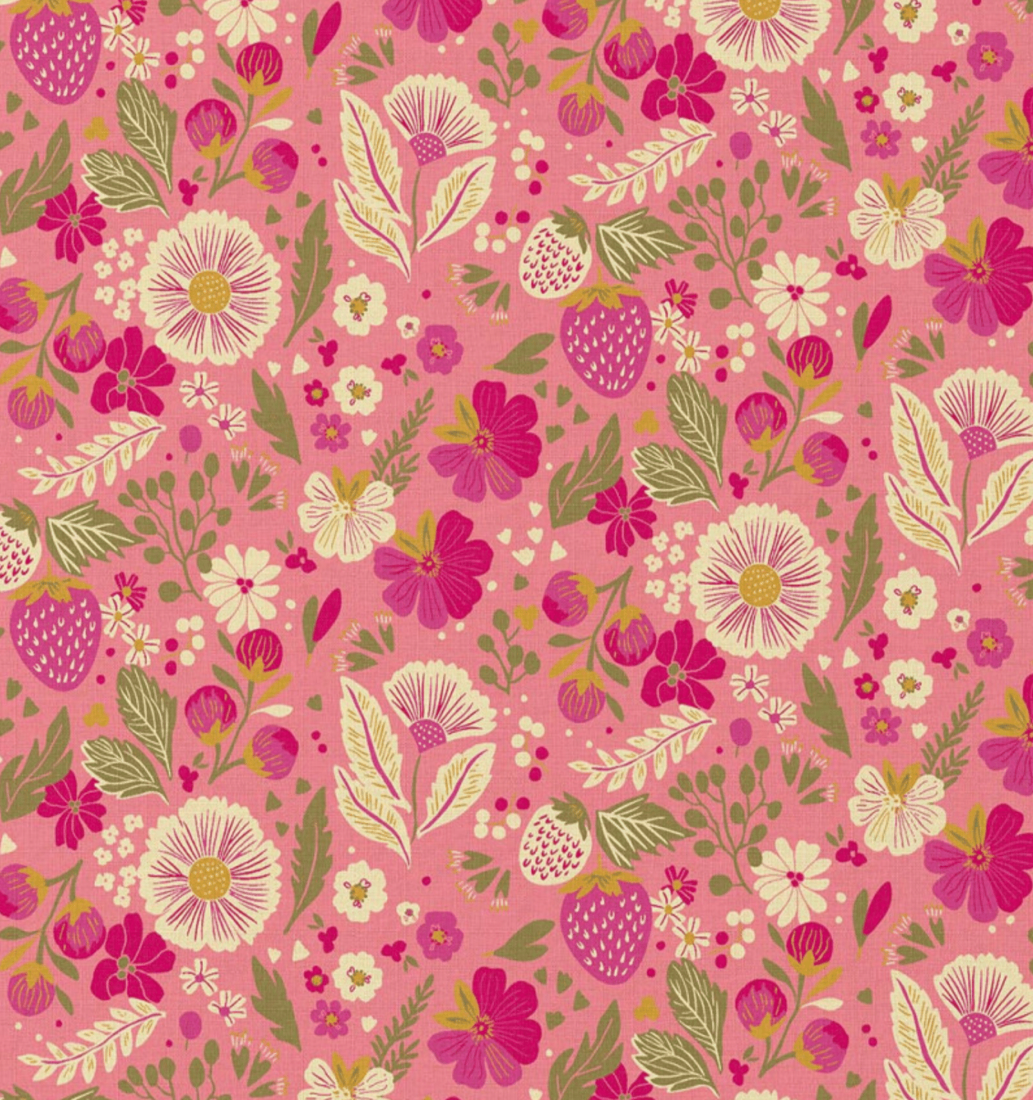 Katoen ostac bloemen roze