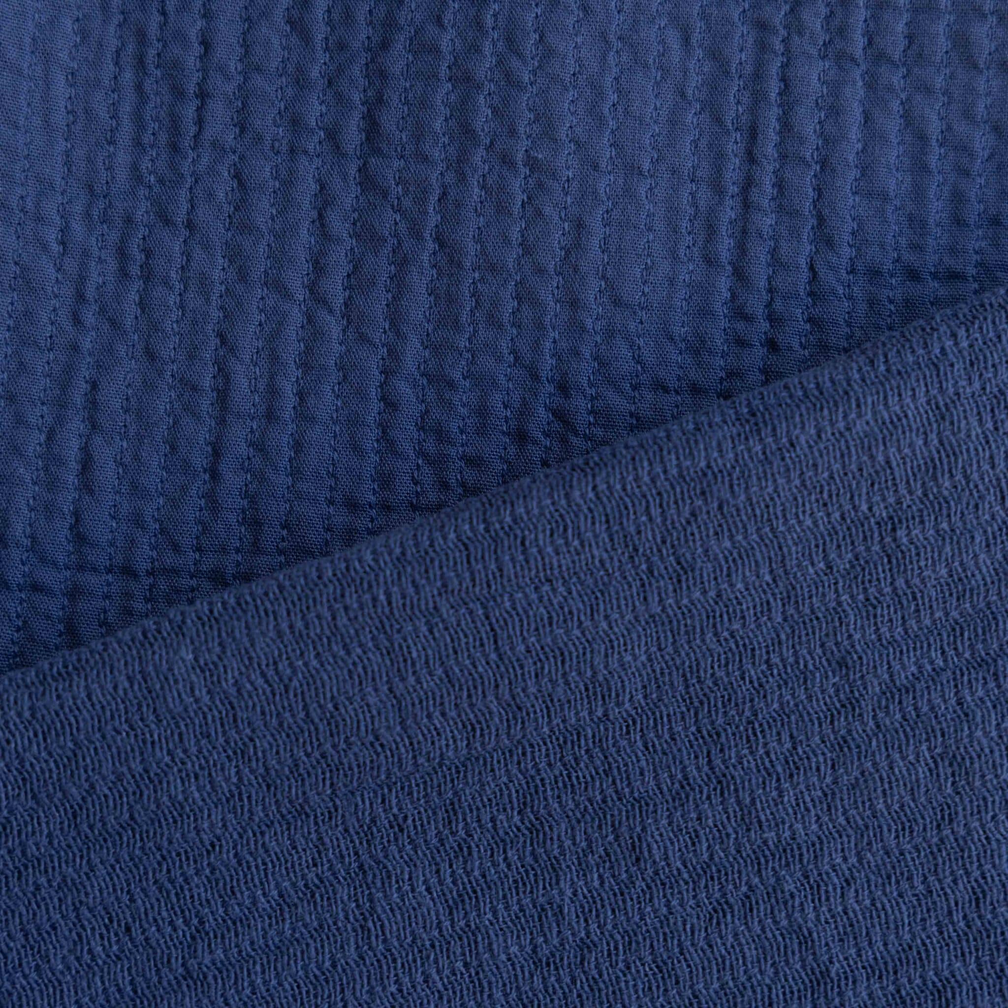 Katoen piqué indigo