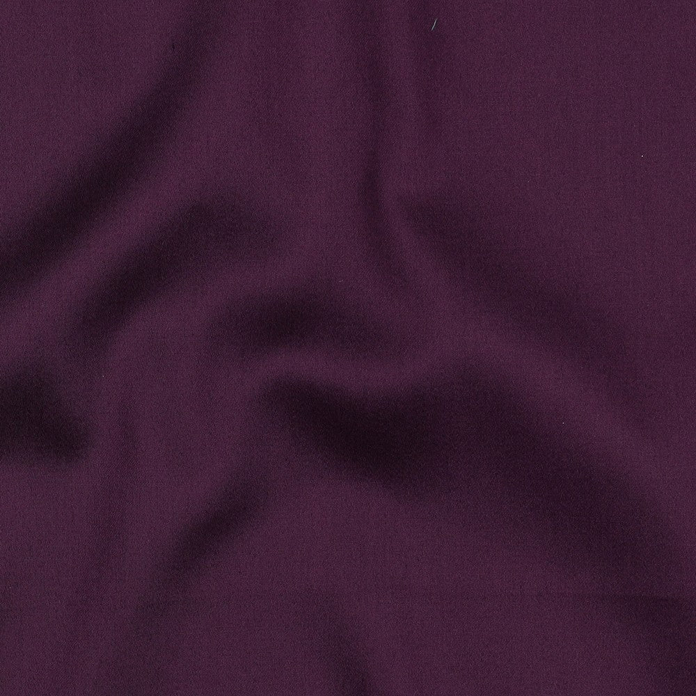 Katoen satijn uni aubergine