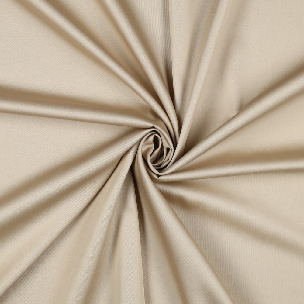 Katoen satijn uni beige
