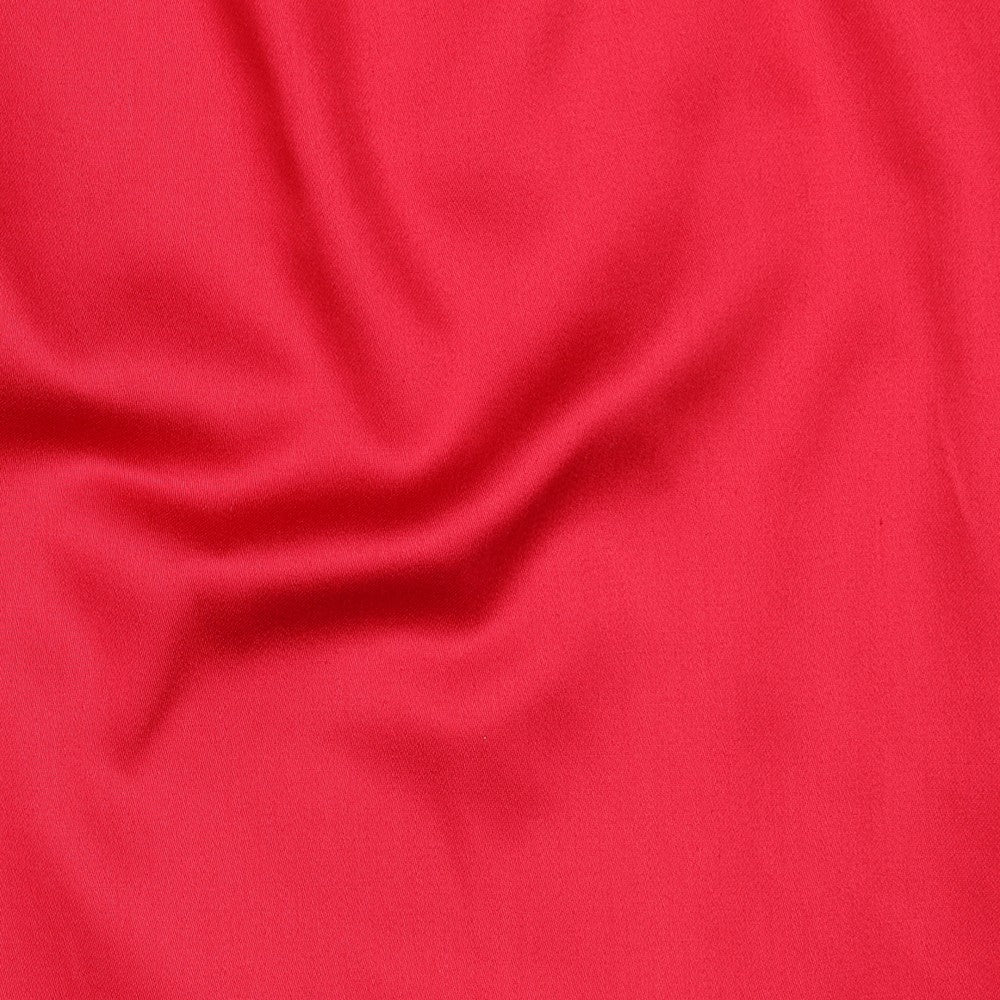Katoen satijn uni cerise