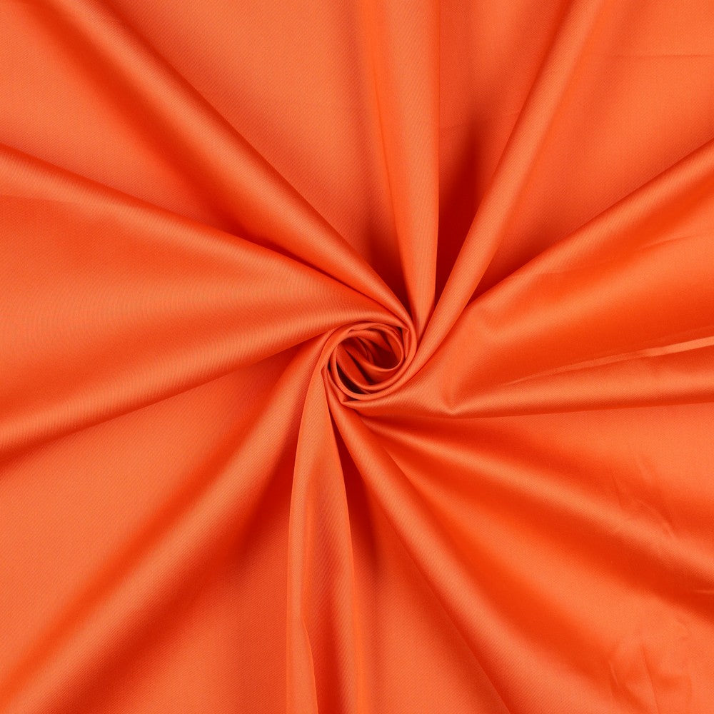Katoen satijn uni oranje