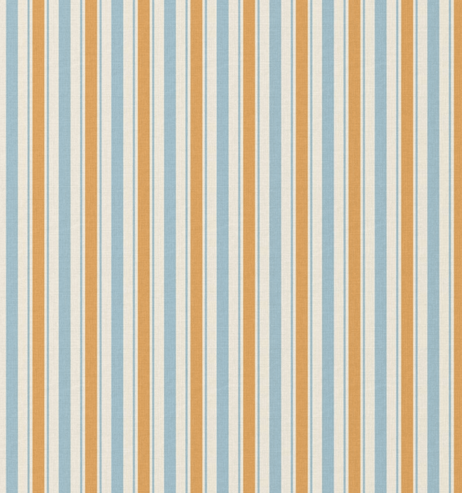 Katoen strepen blauw/oranje