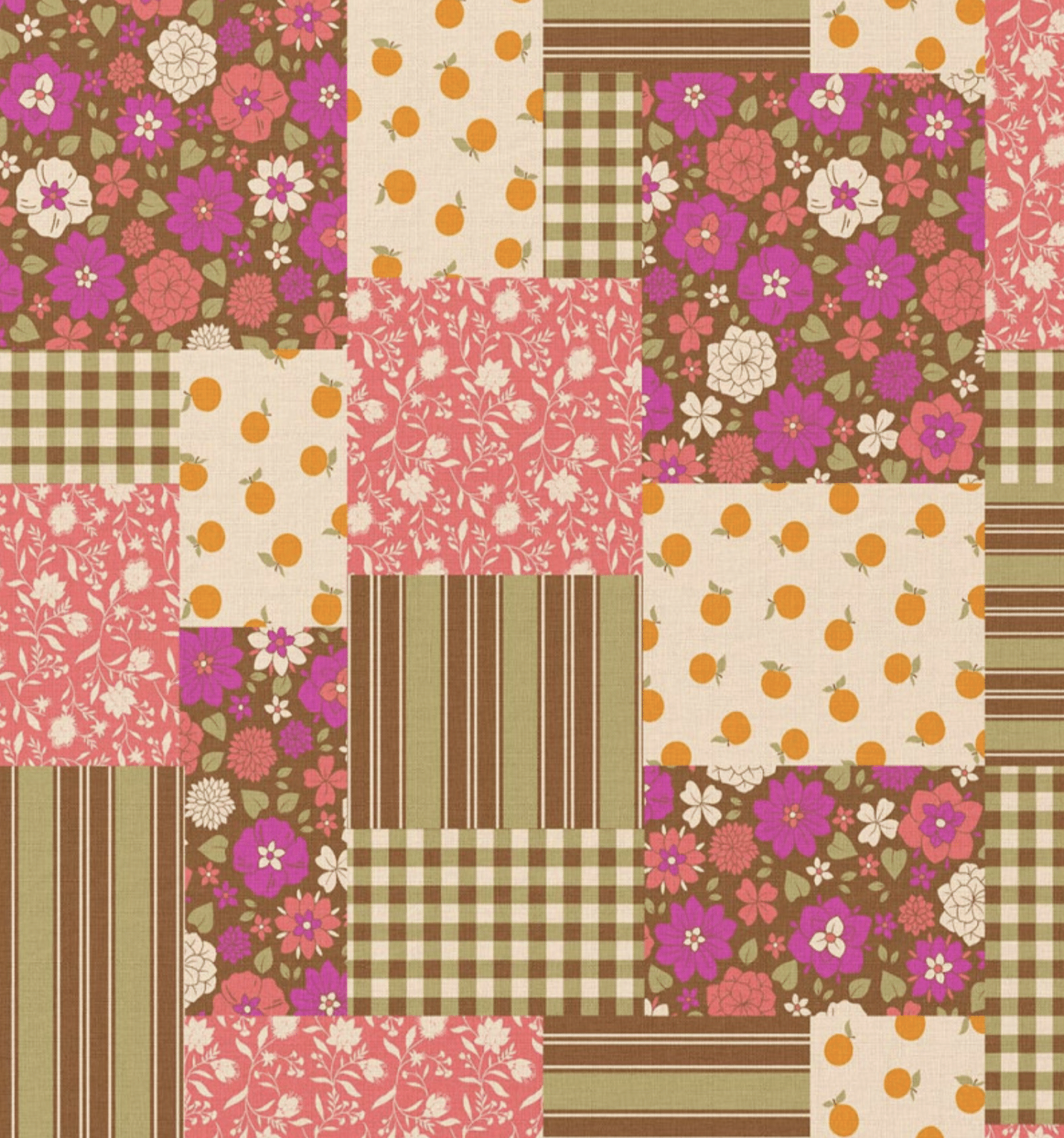 Katoen suzie cacao/roze