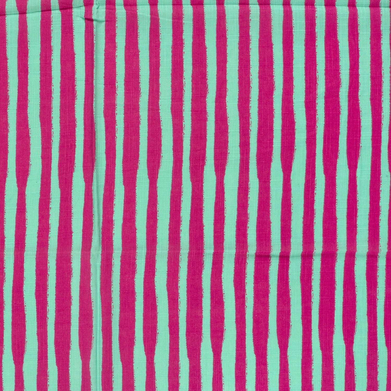 Katoen viscose slub strepen roze/mint