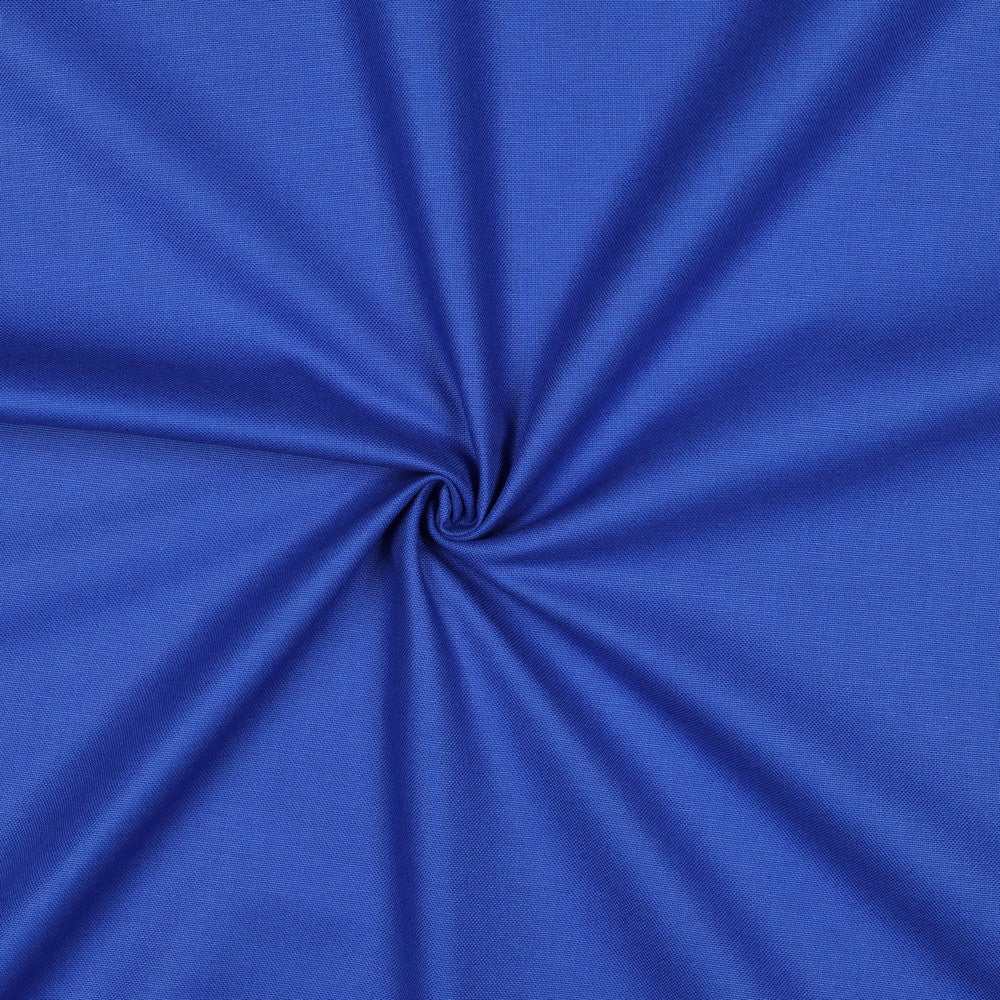 Katoenen canvas uni kobaltblauw