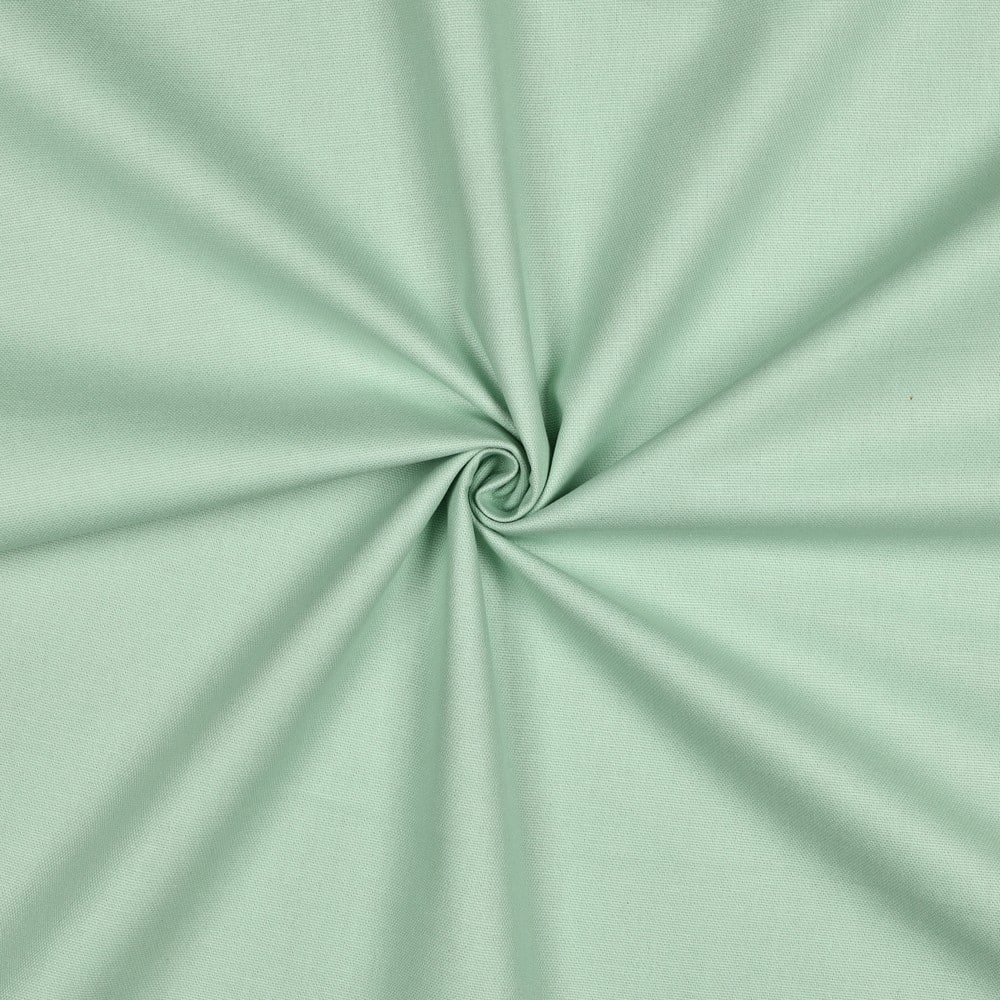 Katoenen canvas uni mintgroen