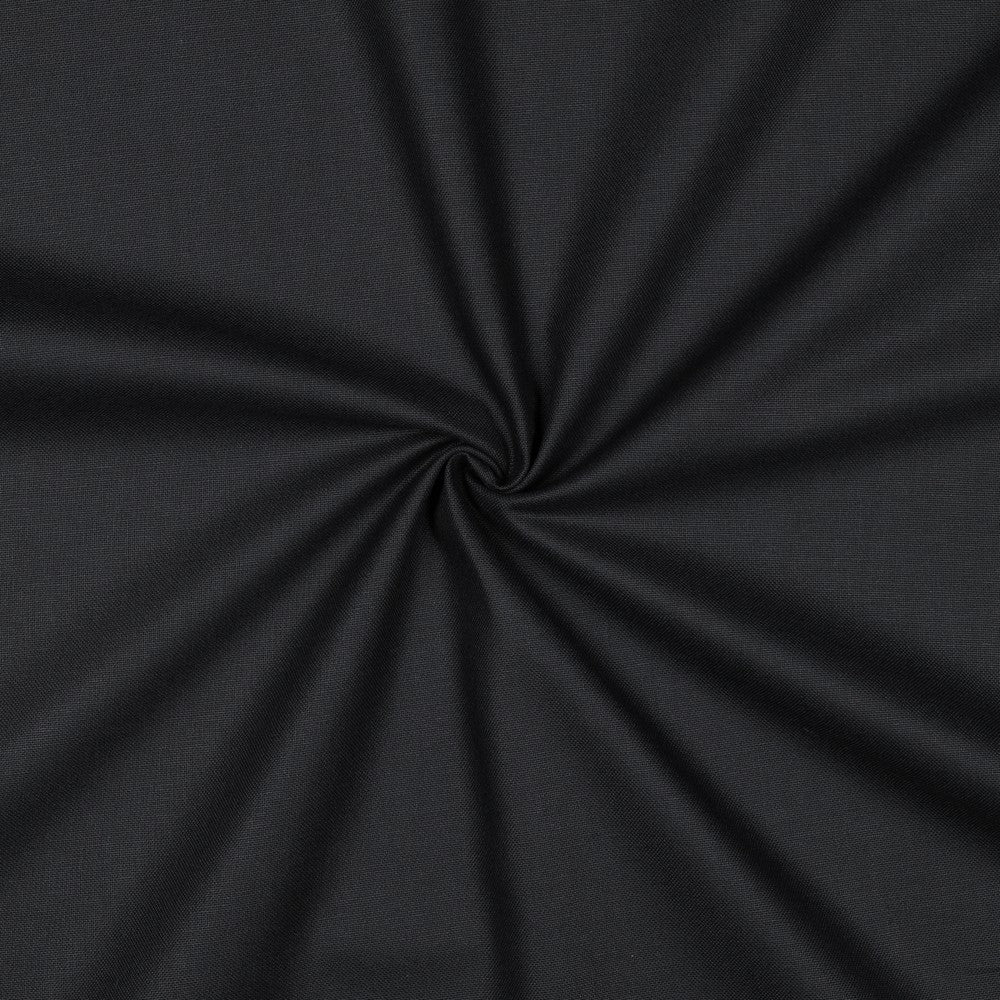 Katoenen canvas uni zwart